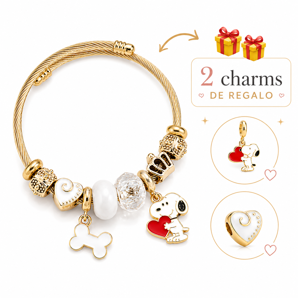 Charm Snooply™ con Corazón